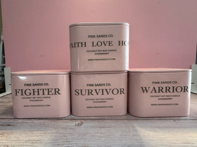 Breast Cancer Tin - Strawberry Scent
