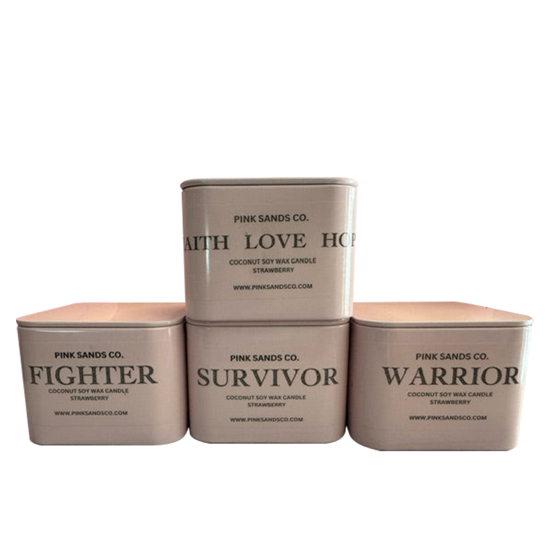 Breast Cancer Tin - Strawberry Scent