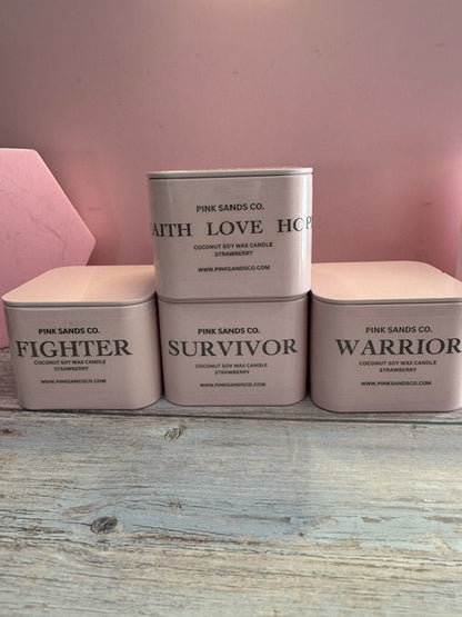 Breast Cancer Tin - Strawberry Scent