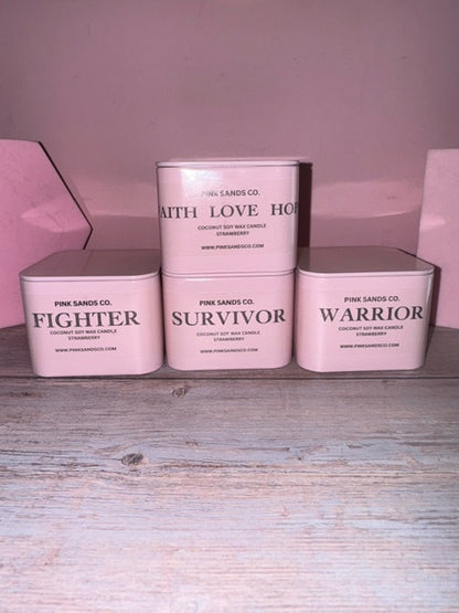 Breast Cancer Tin - Strawberry Scent