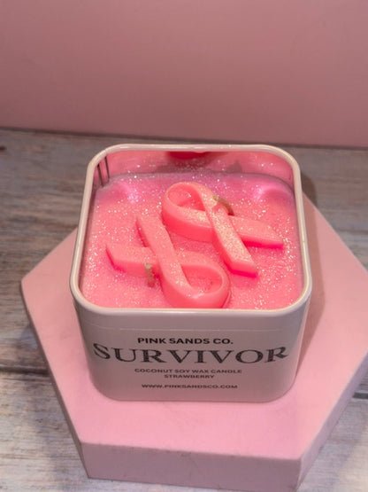 Breast Cancer Tin - Strawberry Scent