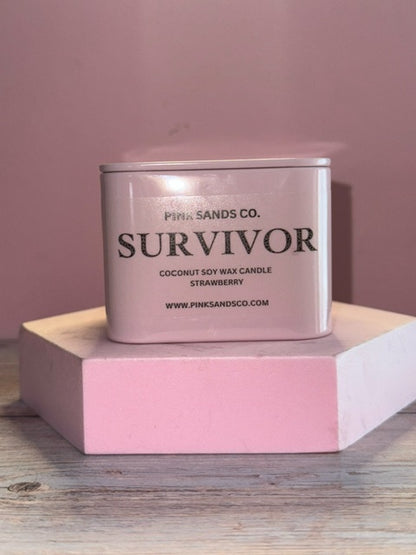 Breast Cancer Tin - Strawberry Scent