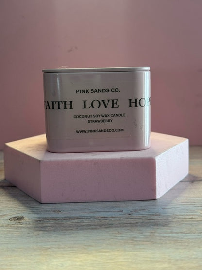 Breast Cancer Tin - Strawberry Scent