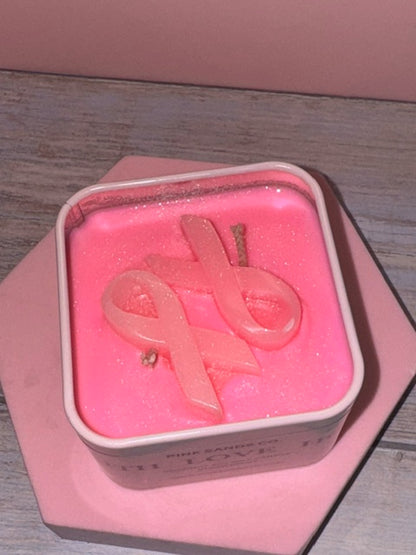 Breast Cancer Tin - Strawberry Scent