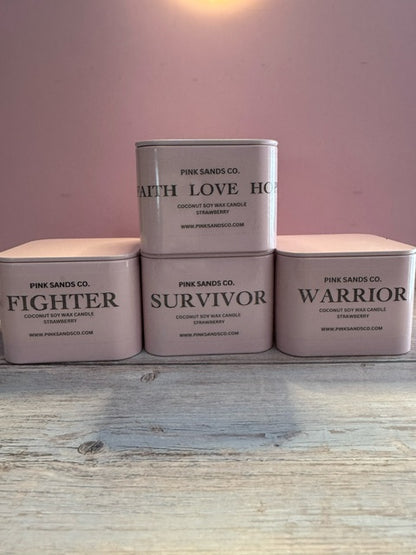 Breast Cancer Tin - Strawberry Scent