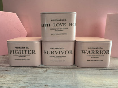 Breast Cancer Tin - Strawberry Scent