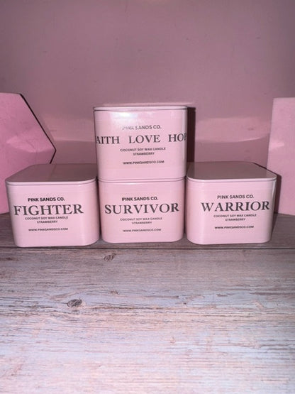 Breast Cancer Tin - Strawberry Scent