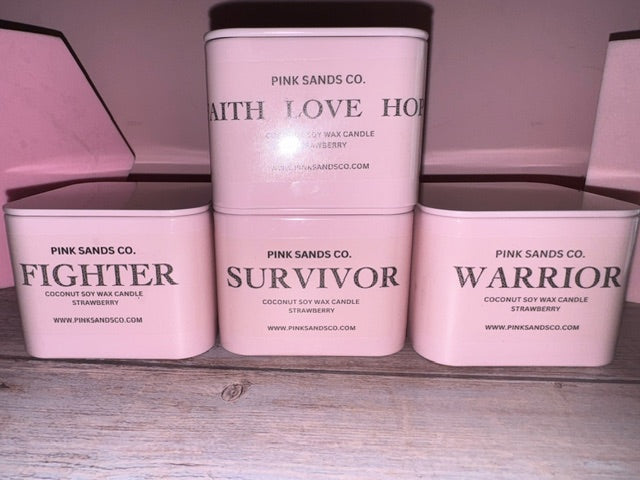 Breast Cancer Tin - Strawberry Scent