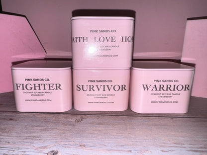 Breast Cancer Tin - Strawberry Scent